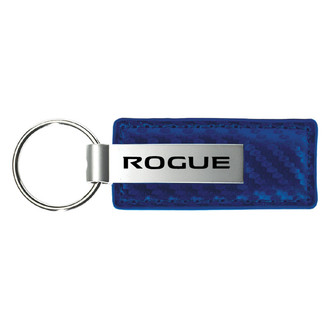 Autogold® - Rogue Logo Blue Carbon Fiber Leather Key Chain