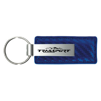Autogold® - TrailSport Blue Carbon Fiber Leather Key Chain