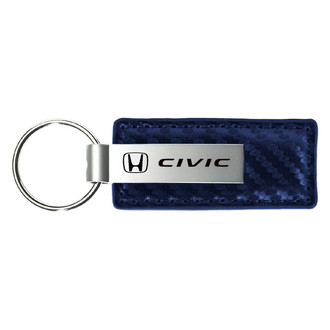 Autogold® - Civic Navy Carbon Fiber Leather Key Chain