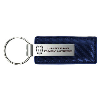Autogold® - Dark Horse Navy Carbon Fiber Leather Key Chain
