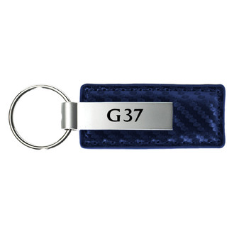 Autogold® - G37 Logo Navy Carbon Fiber Leather Key Chain