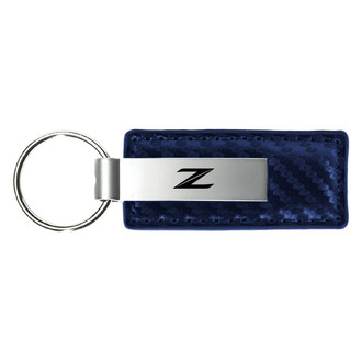 Autogold® - Z (New) Logo Navy Carbon Fiber Leather Key Chain