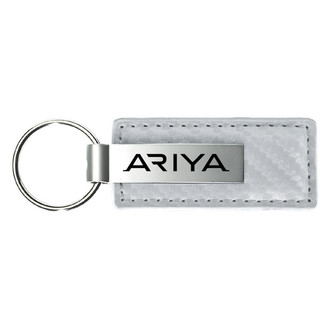 Autogold® - Ariya White Carbon Fiber Leather Key Chain