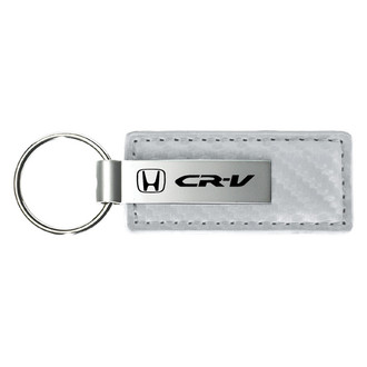 Autogold® - CR-V White Carbon Fiber Leather Key Chain