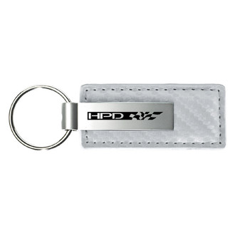 Autogold® - HPD White Carbon Fiber Leather Key Chain