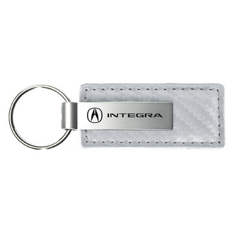 Autogold® - Integra White Carbon Fiber Leather Key Chain