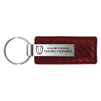 Autogold® - Dark Horse Burgundy Carbon Fiber Leather Key Chain