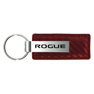 Autogold® - Rogue Logo Burgundy Carbon Fiber Leather Key Chain