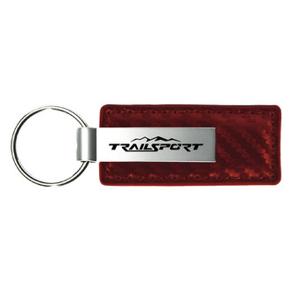 Autogold® - TrailSport Burgundy Carbon Fiber Leather Key Chain