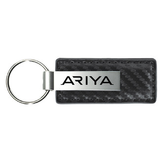Autogold® - Ariya Gun Metal Carbon Fiber Leather Key Chain