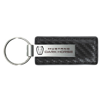 Autogold® - Dark Horse Gun Metal Carbon Fiber Leather Key Chain