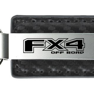 Autogold® - FX4 Black Carbon Fiber Leather Key Chain