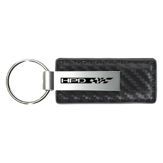 Autogold® - HPD Gun Metal Carbon Fiber Leather Key Chain