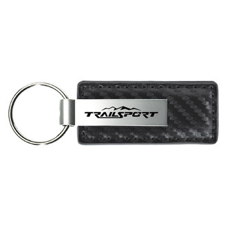 Autogold® - TrailSport Gun Metal Carbon Fiber Leather Key Chain