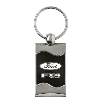 Autogold® - FX4 Black Rectangular Wave Key Chain