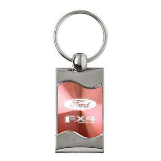 Autogold® - FX4 Pink Rectangular Wave Key Chain