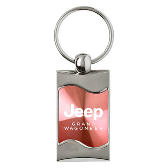 Autogold® - Grand Wagoneer Pink Rectangular Wave Key Chain