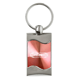 Autogold® - Longhorn Limited Edition Pink Rectangular Wave Key Chain