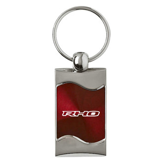 Autogold® - RHO Burgundy Rectangular Wave Key Chain