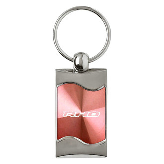 Autogold® - RHO Pink Rectangular Wave Key Chain