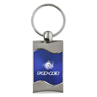 Autogold® - RHO Head Blue Rectangular Wave Key Chain