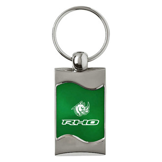Autogold® - RHO Head Green Rectangular Wave Key Chain