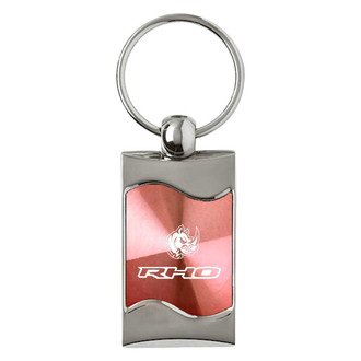 Autogold® - RHO Head Pink Rectangular Wave Key Chain
