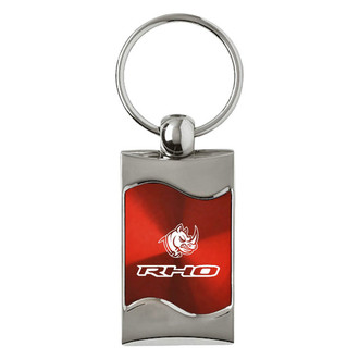 Autogold® - RHO Head Red Rectangular Wave Key Chain