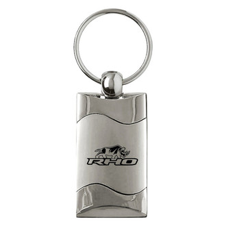 Autogold® - RHO Stacked Silver Rectangular Wave Key Chain