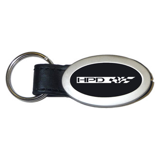 Autogold® - HPD Black Oval Leather Key Chain