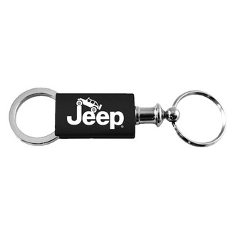 Autogold® - Jeep Climbing Black Anodized Aluminum Valet Key Chain