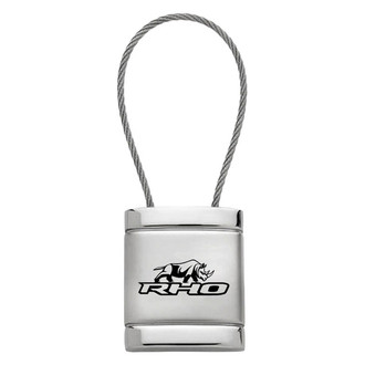 Autogold® - RHO Stacked Satin-Chrome Cable Key Chain