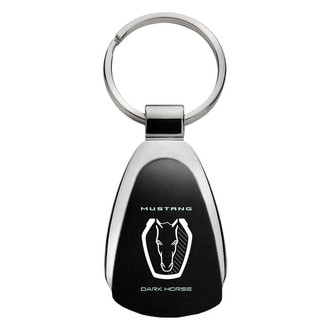 Autogold® - Dark Horse Black Teardrop Key Chain