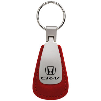 Autogold® - CR-V Red Leather Teardrop Key Chain