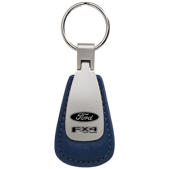 Autogold® - FX4 Blue Leather Teardrop Key Chain