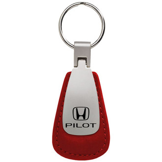 Autogold® - Pilot Red Leather Teardrop Key Chain