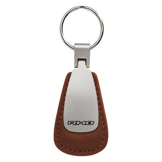 Autogold® - RHO Brown Leather Teardrop Key Chain