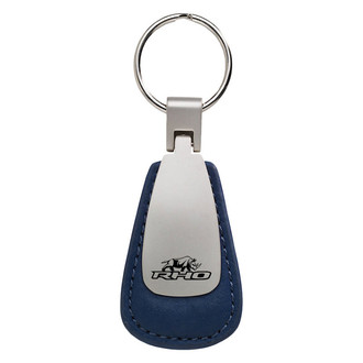 Autogold® - RHO Stacked Blue Leather Teardrop Key Chain