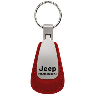 Autogold® - Rubicon Red Leather Teardrop Key Chain
