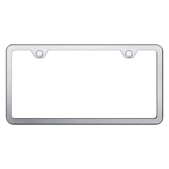 Autogold® - Slimline Plain 2-Hole Brushed License Plate Frame
