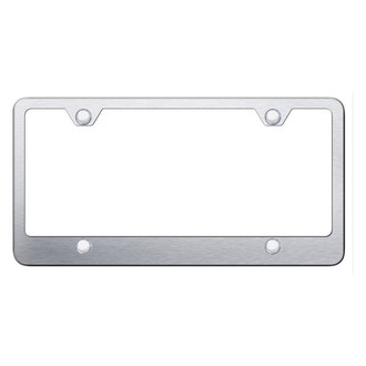 Autogold® - 4-Hole Bottom Brushed License Plate Frame