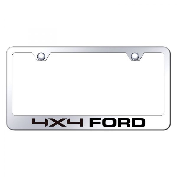 Autogold® - License Plate Frame with Laser Etched 4x4 Ford Logo