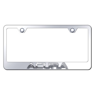 Autogold® - Chrome License Plate Frame with 3D Chrome Acura Logo