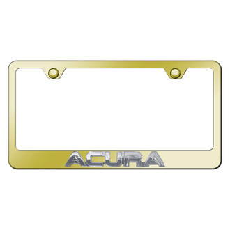 Autogold® - Gold License Plate Frame with 3D Chrome Acura Logo