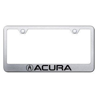 Autogold® - Brushed License Plate Frame with Laser Etched Acura Logo