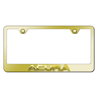 Autogold® - Gold License Plate Frame with 3D Gold Acura Logo