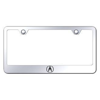 Autogold® - Chrome License Plate Frame with Laser Etched Acura Only Logo
