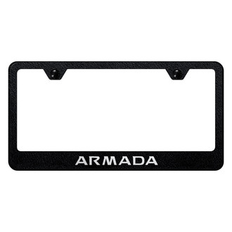 Autogold® - Rugged Black License Plate Frame with Laser Etched Armada Logo