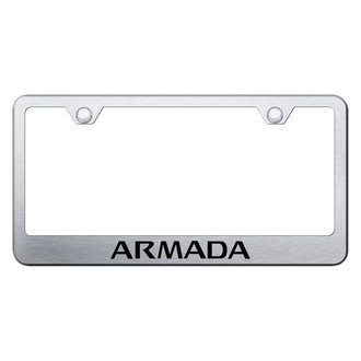 Autogold® - Brushed License Plate Frame with Laser Etched Armada Logo