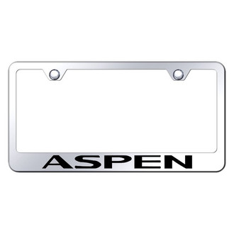 Autogold® - Chrome License Plate Frame with Laser Etched Aspen Logo